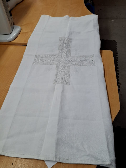 Hørdug med Hedebosyning.